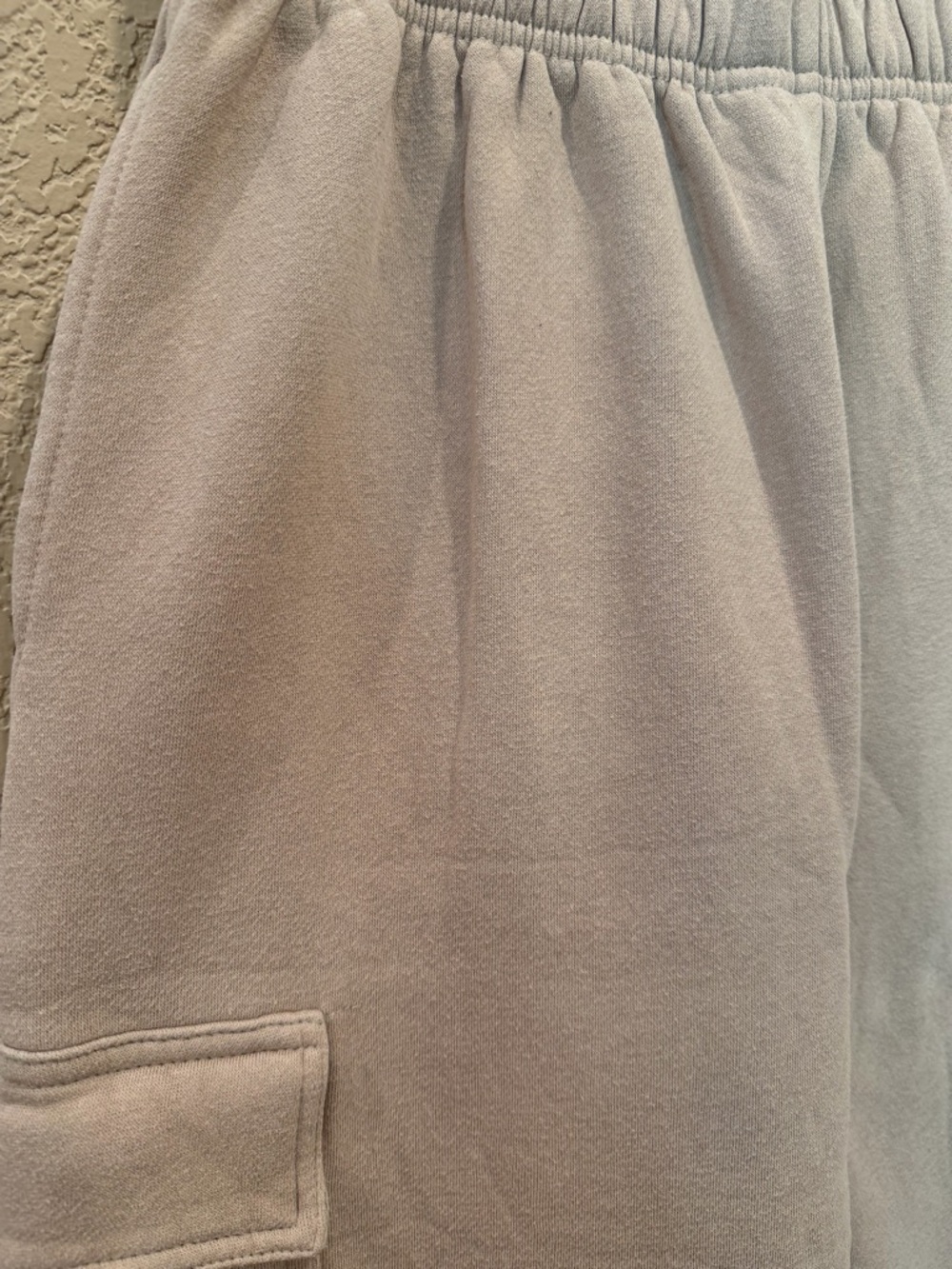 Qinsen Light Taupe Cargo Sweatpants - Picture 3 of 9
